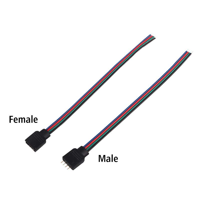 3.93 inch 4-Pin RGB 5-Pin RGBW Extension Wire Connector Electric Cable Cord For 5050 RGB/RGBW LED Strip Lights